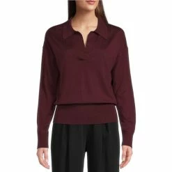 Outlet 😉 Alex Marie Alexa Polo Collar Long Sleeve Wool Blend Sweater Burgundy 😀 10 Outlet 😉 Alex Marie Alexa Polo Collar Long Sleeve Wool Blend Sweater Burgundy 😀 -Alex Marie Shop unnamed file 636