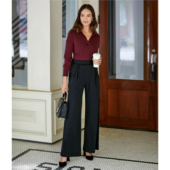 Outlet 😉 Alex Marie Alexa Polo Collar Long Sleeve Wool Blend Sweater Burgundy 😀 7 Outlet 😉 Alex Marie Alexa Polo Collar Long Sleeve Wool Blend Sweater Burgundy 😀 - Image 7