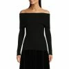 Best reviews of 🔔 Alex Marie Whitney Off-the-Shoulder Long Sleeve Sweater Black 🌟
