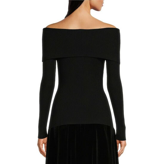 Best reviews of π Alex Marie Whitney Off-the-Shoulder Long Sleeve Sweater Black π 2 Best reviews of π Alex Marie Whitney Off-the-Shoulder Long Sleeve Sweater Black π - Image 2