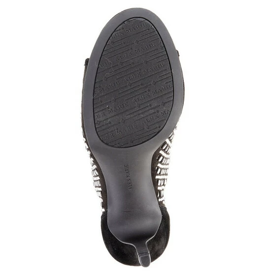 New ✨ Alex Marie Livia Suede Embellished Peep Toe Platform Shooties Black 🎉 6 New ✨ Alex Marie Livia Suede Embellished Peep Toe Platform Shooties Black 🎉 - Image 6