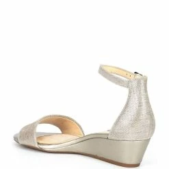 Discount ❤️ Alex Marie MairiTwo Metallic Leather Ankle Strap Wedge 🩴 Sandals New Light Grey/ceylon 🔥 -Alex Marie Shop unnamed file 679