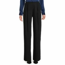 Top 10 😍 Alex Marie Cori Twill Crepe Straight Leg Pants Black 🥰