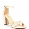 Coupon 😍 Alex Marie HalmarThree Patent Pearl Strap Block Heel 🩴 Sandals Powder Pink ⌛