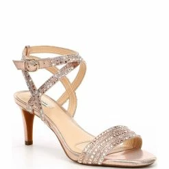 Best Pirce 🔔 Alex Marie Parlyn Glitter Rhinestone Ankle Strap Strappy 🩴 Sandals Rose Gold ⌛ -Alex Marie Shop unnamed file 74