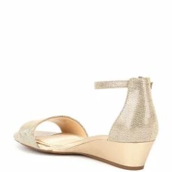 Buy ✔️ Alex Marie Mairitwo Metallic Leather Ankle Strap Wedge 🩴 Sandals New Nude/totes Gold 🧨 -Alex Marie Shop unnamed file 745