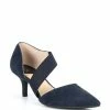 Best deal 🤩 Alex Marie Brandlin Suede Asymmetrical Strap Pumps Seaport Navy ✔️