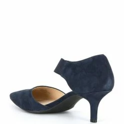 Best deal 🤩 Alex Marie Brandlin Suede Asymmetrical Strap Pumps Seaport Navy ✔️ -Alex Marie Shop unnamed file 759