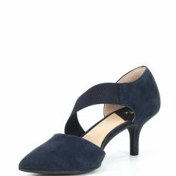 Best deal 🤩 Alex Marie Brandlin Suede Asymmetrical Strap Pumps Seaport Navy ✔️ -Alex Marie Shop unnamed file 760