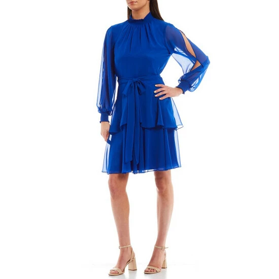 Outlet 🎉 Alex Marie Petite Size Rosalia Long Sleeve Mock Neck 👗 Dress Black ⌛ 3 Outlet 🎉 Alex Marie Petite Size Rosalia Long Sleeve Mock Neck 👗 Dress Black ⌛ - Image 3