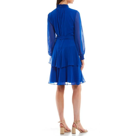 Outlet 🎉 Alex Marie Petite Size Rosalia Long Sleeve Mock Neck 👗 Dress Black ⌛ 4 Outlet 🎉 Alex Marie Petite Size Rosalia Long Sleeve Mock Neck 👗 Dress Black ⌛ - Image 4