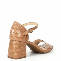 Cheap 🔥 Alex Marie Aidrea Croco Print Ankle Strap Block Heel 🩴 Sandals Sweet Caramel 🛒 -Alex Marie Shop unnamed file 833