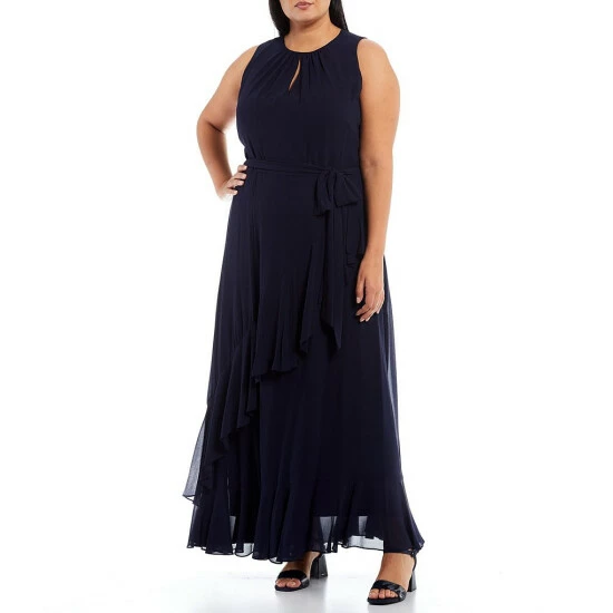 Buy 🔥 Alex Marie Plus Size Colette Sleeveless Keyhole Round Neck Maxi 👗 Dress Navy ⌛ 1 Buy 🔥 Alex Marie Plus Size Colette Sleeveless Keyhole Round Neck Maxi 👗 Dress Navy ⌛
