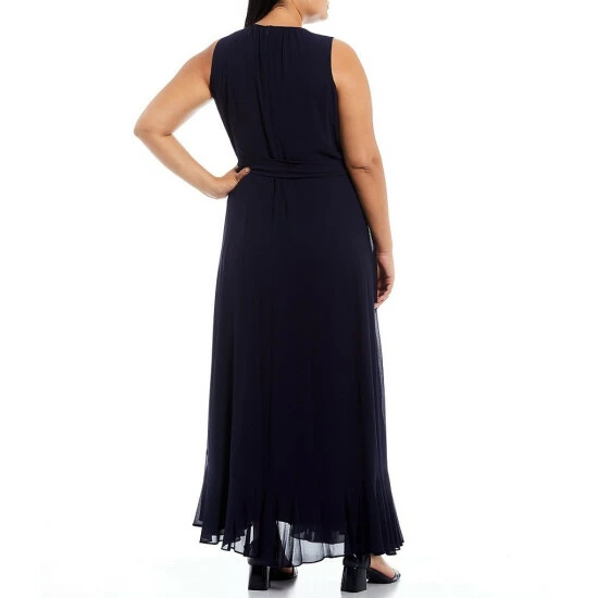 Buy 🔥 Alex Marie Plus Size Colette Sleeveless Keyhole Round Neck Maxi 👗 Dress Navy ⌛ 2 Buy 🔥 Alex Marie Plus Size Colette Sleeveless Keyhole Round Neck Maxi 👗 Dress Navy ⌛ - Image 2