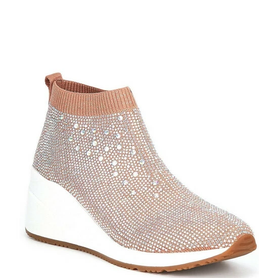 Buy π Alex Marie Halika Rhinestone Embellished Knit Wedge π Sneakers Merlot π 1 Buy π Alex Marie Halika Rhinestone Embellished Knit Wedge π Sneakers Merlot π