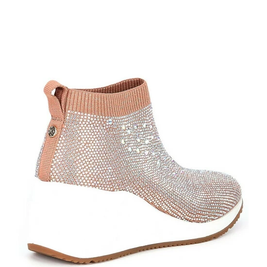 Buy π Alex Marie Halika Rhinestone Embellished Knit Wedge π Sneakers Merlot π 2 Buy π Alex Marie Halika Rhinestone Embellished Knit Wedge π Sneakers Merlot π - Image 2