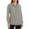 Cheapest 👏 Alex Marie Piper Crepe De Chine Stripe Point Collar Long Sleeve Button Front Blouse 😉