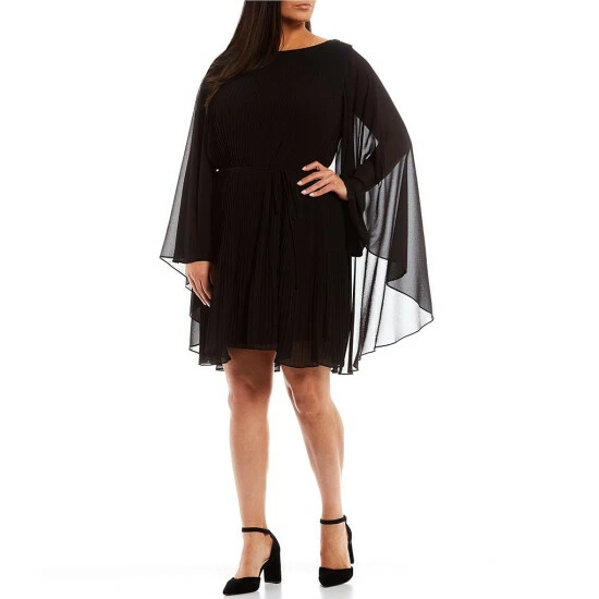 Best reviews of 😀 Alex Marie Plus Size Jordan Long Cape Round Neck Sleeveless A-Line Chiffon 👗 Dress Black 😀 1 Best reviews of 😀 Alex Marie Plus Size Jordan Long Cape Round Neck Sleeveless A-Line Chiffon 👗 Dress Black 😀