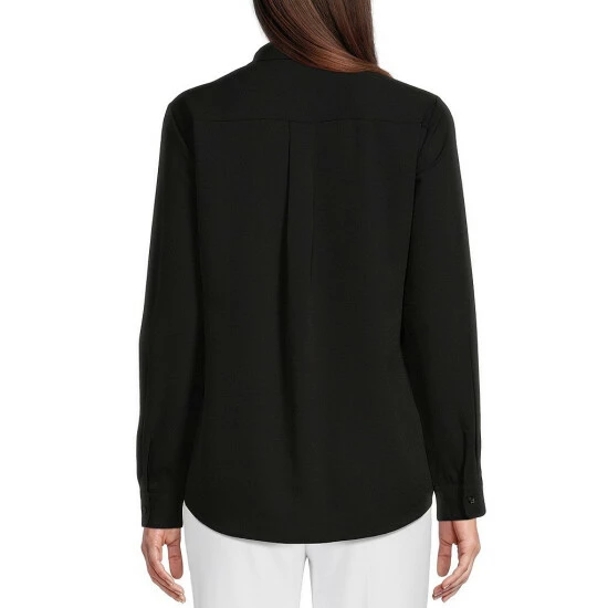 Best Pirce ⭐ Alex Marie Piper Solid Button Down Collar Long Sleeve Blouse Sandstone Tan ⭐ 2 Best Pirce ⭐ Alex Marie Piper Solid Button Down Collar Long Sleeve Blouse Sandstone Tan ⭐ - Image 2