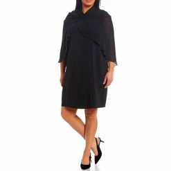 Budget ⌛ Alex Marie Plus Size Marilyn Chiffon Shawl Black 🌟 -Alex Marie Shop unnamed file 953