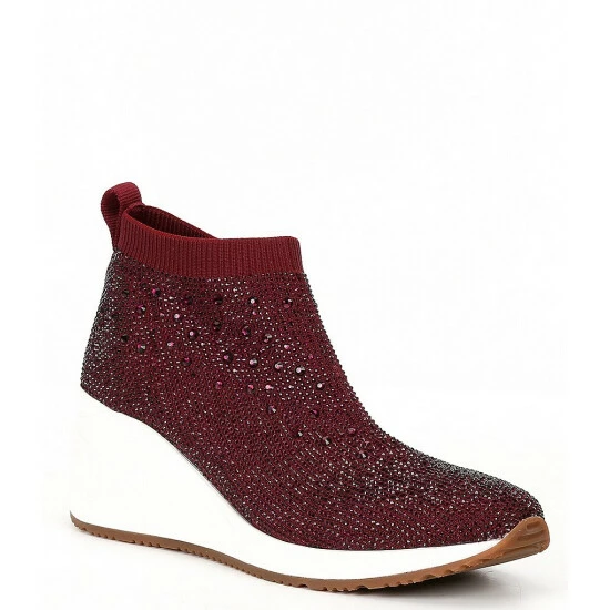 Buy π Alex Marie Halika Rhinestone Embellished Knit Wedge π Sneakers Merlot π 10 Buy π Alex Marie Halika Rhinestone Embellished Knit Wedge π Sneakers Merlot π - Image 10