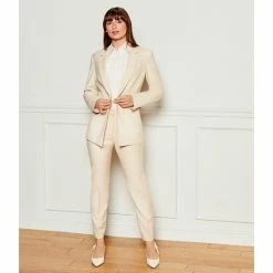 Hot Sale 😉 Alex Marie Piper Striped Point Collar Long Cuff Sleeve Blouse Sand/white ✔️ -Alex Marie Shop unnamed file 990